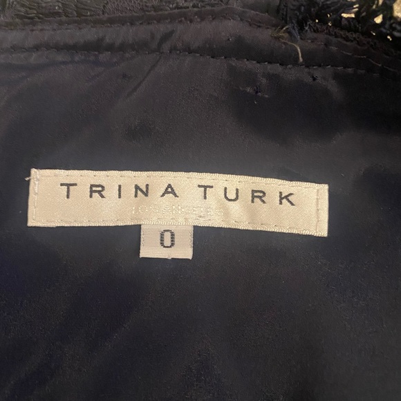 TRINA TURK beautiful dress, excellent Condition, navy blue, size 0 - Picture 2 of 13